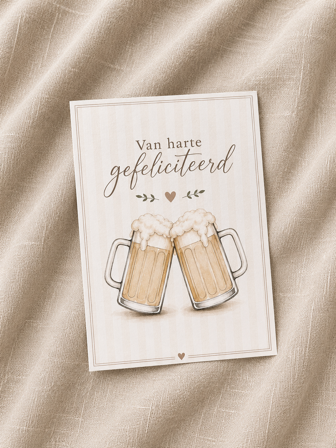 Wenskaart – Van harte gefeliciteerd met bier