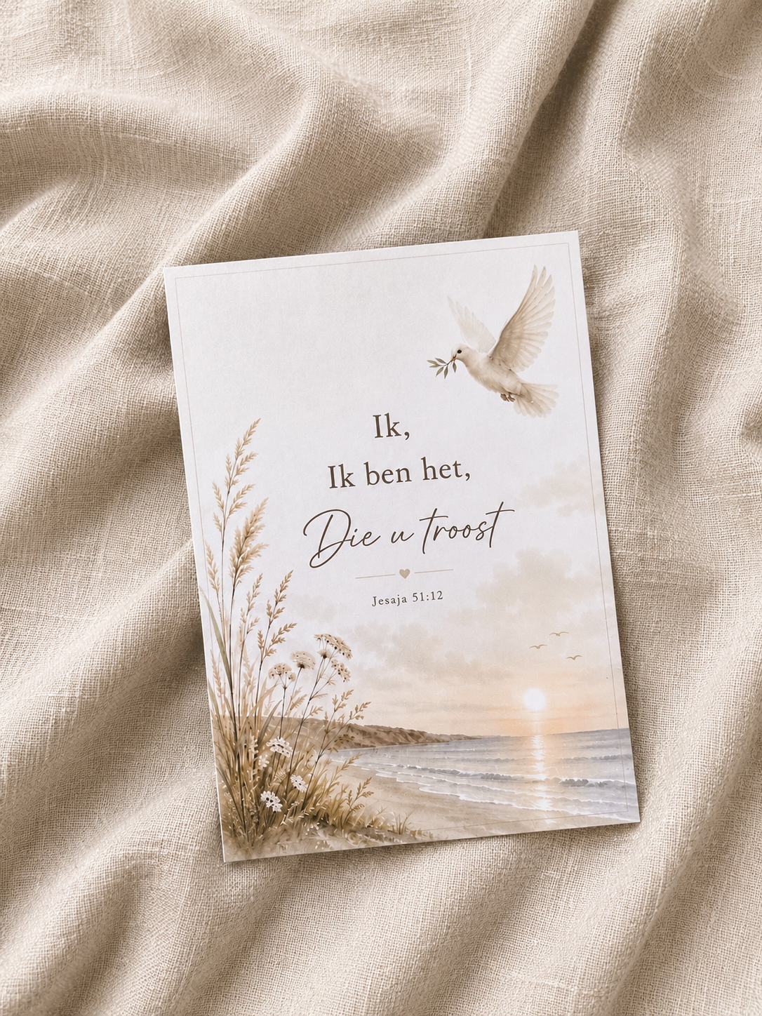 Christelijke wenskaart Jesaja 51:12