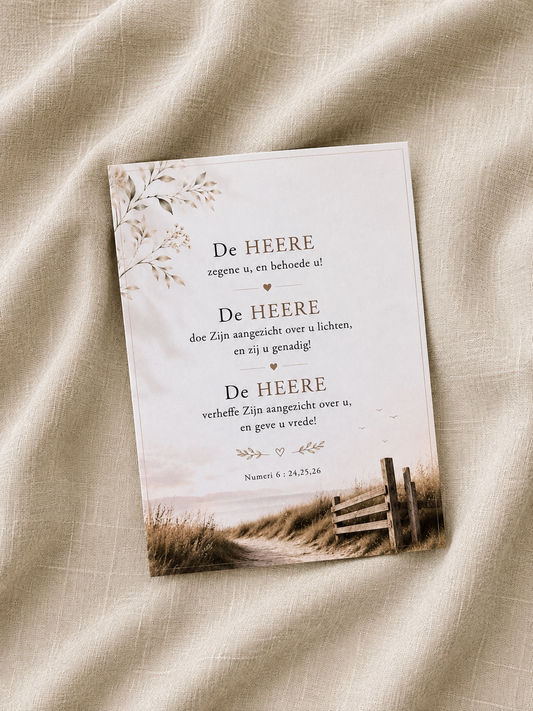 Christelijke wenskaart – Numeri 6:24-26