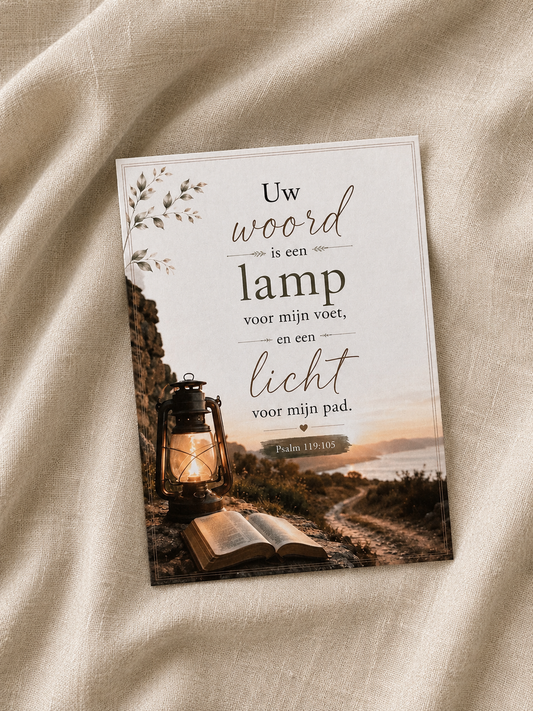 Christelijke wenskaart – Psalm 119:105