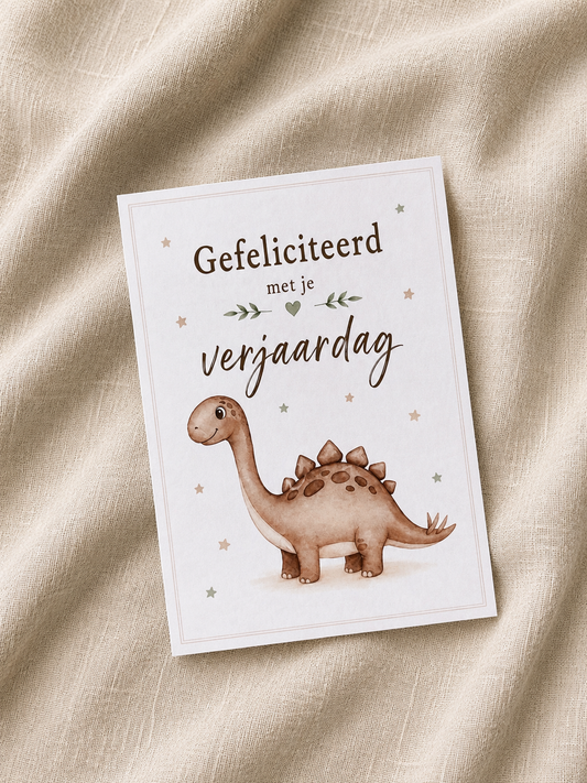 Gefeliciteerd met je verjaardag – Dino wenskaart